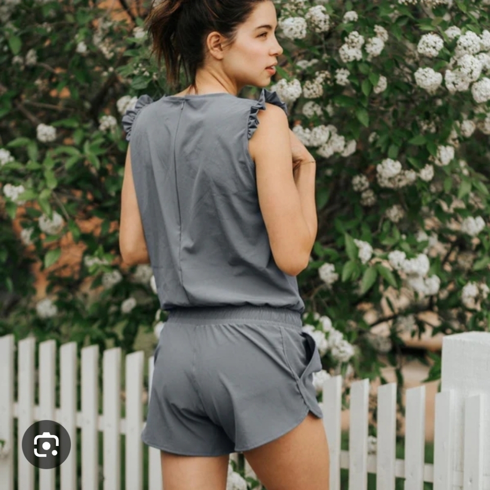 Gray Sleeveless Romper - Casual Women's Jumpsuit